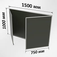 Грифельна дошка 300*100 в темно-сірому профілі "Стандарт" 5-поверхнева