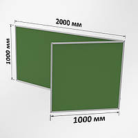 Дошка шкільна крейдяна 3-поверхнева 300х100 см "Стандарт"