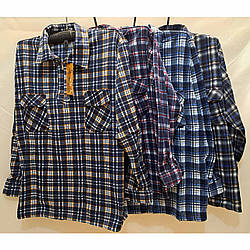 Чоловіча тепла сорочка на флісі та з горлом на блискавці "Фабричний Китай" Розміри: 48,50,52,54,56 (27120)