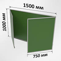 Шкільна дошка магнітна меловая 5-ти поверхнева 300х100 см в профілі "Стандарт"