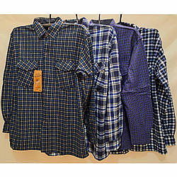 Чоловіча фланелева сорочка з хутром "Фабричний Китай" Розміри: 48,50,52,54,56 (27122)