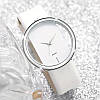 Набір жіночі білі кварцові годинники і сріблястий браслет з перлами AurumLux049, фото 4