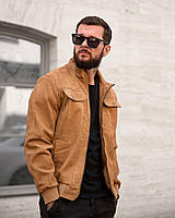 Бомбер замшевий camel ПП7838