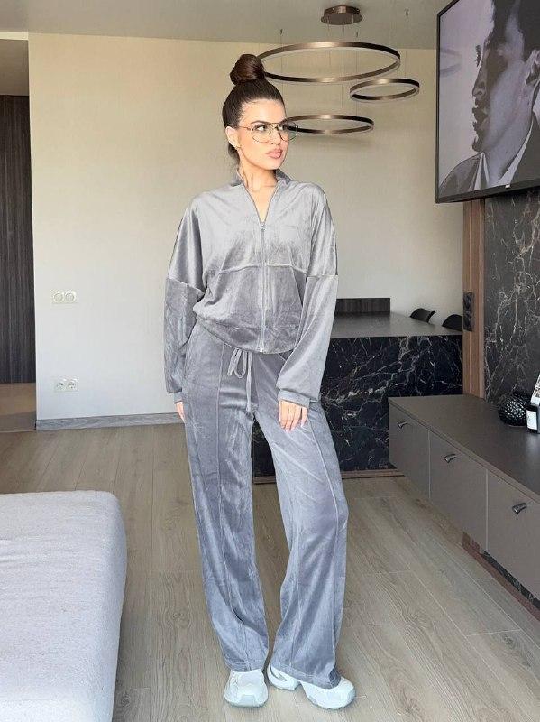 Жіночий спортивний костюм; Кольори: чорний, сірий, пудра; Розміри: 42-44, 46-48, 50-52 ;, фото 1