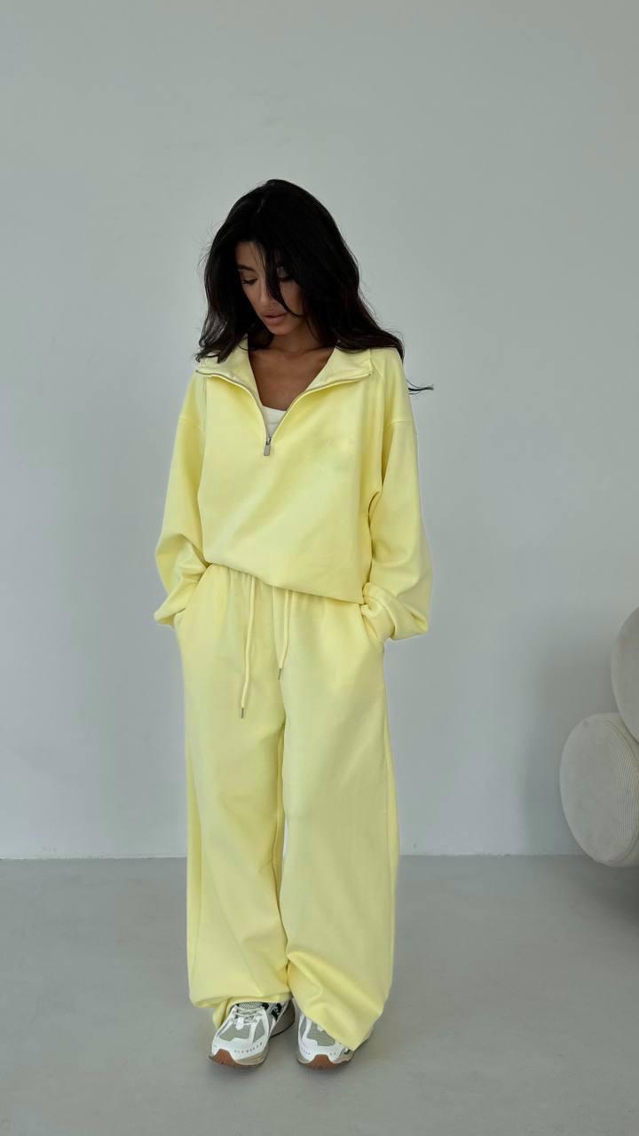 Жіночий спортивний костюм; Колір: блакитний, меланж, жовтий, молоко, барбі; Розмір: 42-44, 46-48 ;, фото 1