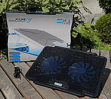 Підставка під ноутбук Coolcold K24 охолоджувальна регульована 15.6" з вентилятором і підсвіткою