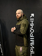 Костюм софтшел Gman Олива із чорним штанами Soft Shell на флісі М, фото 5
