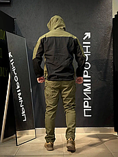 Костюм софтшел Олива із чорним Soft Shell на флісі L, фото 5