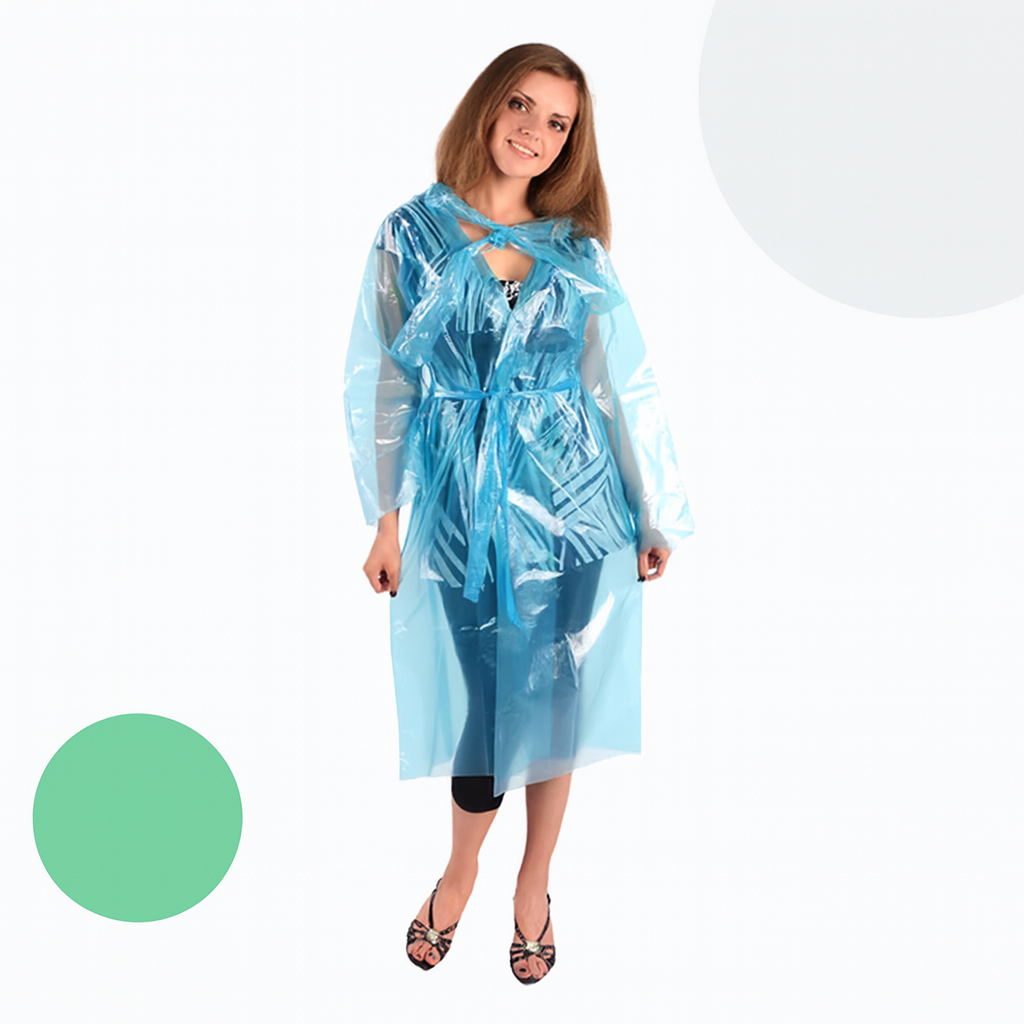 Дощовик плащ підлітковий під пояс, 60 мкм, фото 1