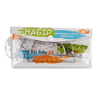 Набор линеек Yes 4 предмета линейка 15 см в ПВХ чехле