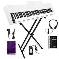 Цифрове піаніно Fesley FEP300 WH (педаль, стійка, пюпітр, навушники, накидка, блок живлення)