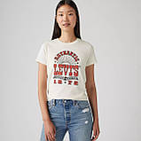 Жіноча футболка Levi's з принтом 1159842687 (Молочний S), фото 3