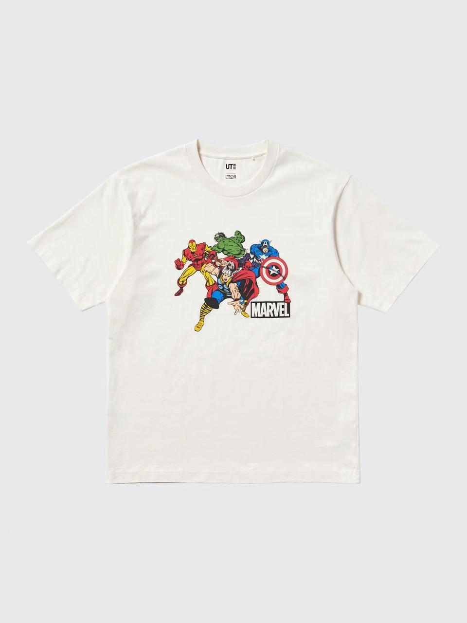 Футболка UNIQLO Marvel 1159842678 (Молочний XL), фото 1