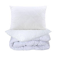 Набір ковдра зимова двоспальна 175 х 210 см антиалергенне волокно + 2 подушки 50 х 70 см Білий