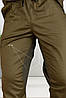 Штани кухаря Lux Form Джогери чоловічі хакі з трикотажною сіткою на галіфе, фото 2