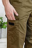 Штани кухаря Lux Form Джогери чоловічі хакі з трикотажною сіткою на галіфе, фото 3