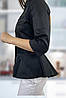 Кофта-китель універсальна Баска чорна жіноча, фото 2