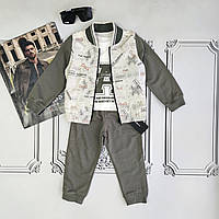 Дитячий костюм трійка Дольче для хлопчика, комплект з бомбером