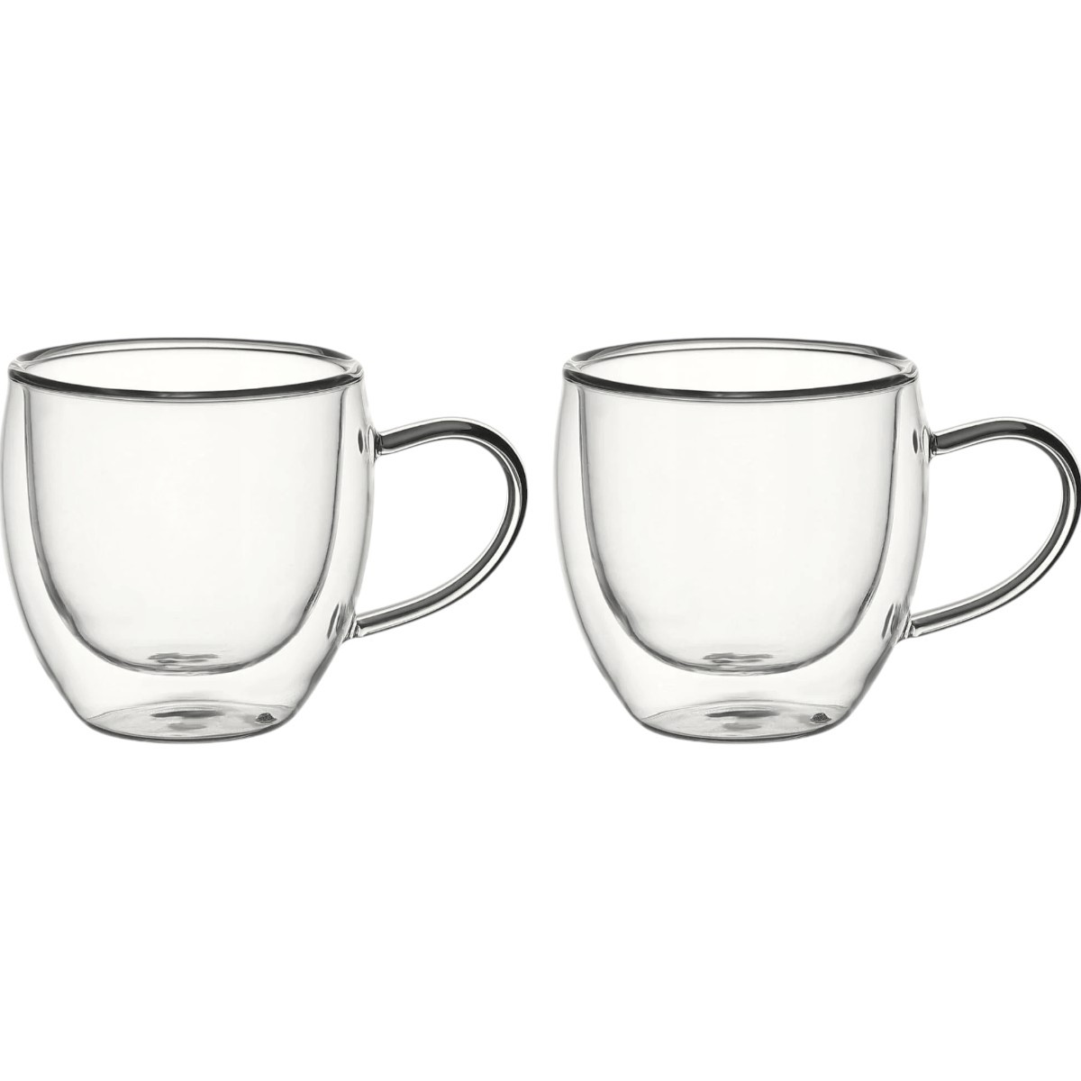 Набір чашок із подвійними стінками та ручками A-PLUS 250 мл 2 шт.