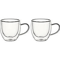 Набір чашок із подвійними стінками та ручками A-PLUS 250 мл 2 шт.