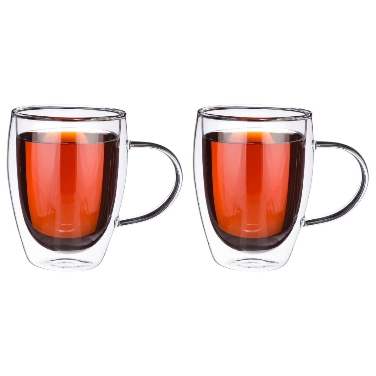 Набір чашок із подвійними стінками та ручками A-PLUS 400 мл 2 шт.