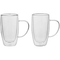 Набір чашок із подвійними стінками та ручками A-PLUS 450 мл 2 шт.