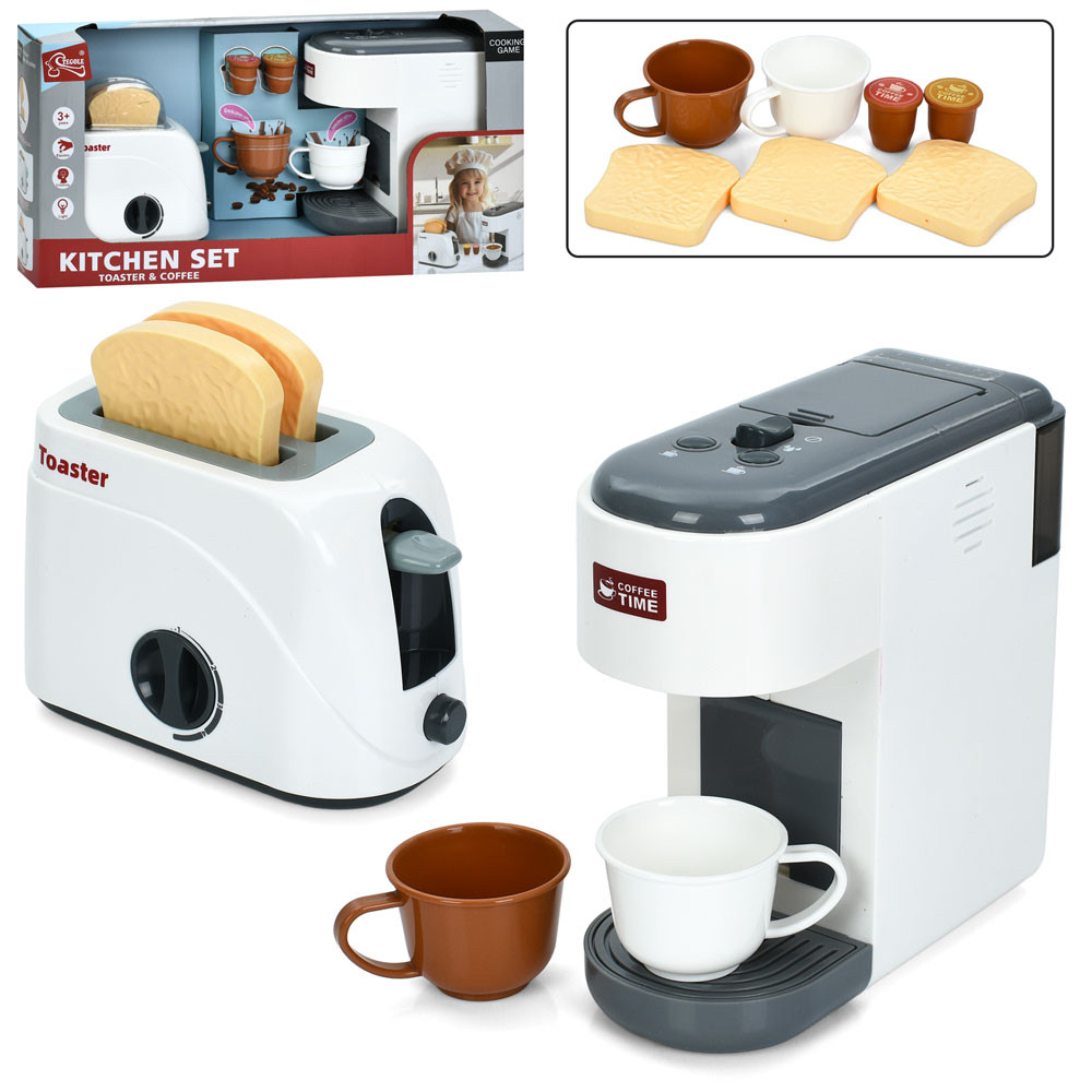 Набір побутової техніки F 2326 кавоварка, тостер, фото 1