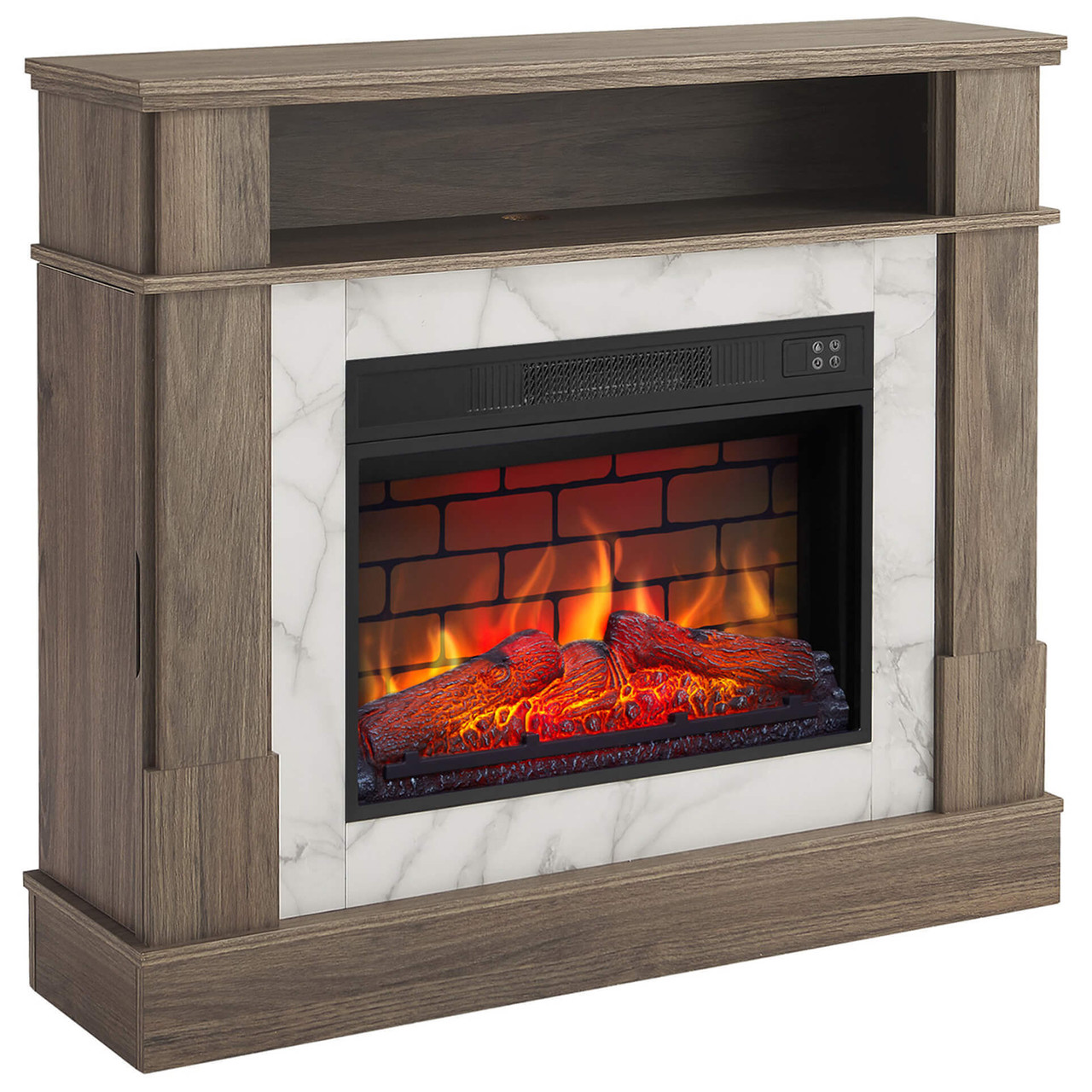 Камінокомплект ArtiFlame For Living AF23BS дуб сірий з обігрівом і звуком горіння вогню, фото 1