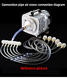 Компресор повітряний насос, електромагнітний для ставка й акваріума. Hailea ACO-308, 30W 55 літрів на хвилину., фото 10