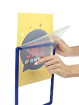 Стійка інформаційна телескопічна, Рамка А5, з трубкою 500-1000мм, Рекламна стійка підлогова (1171), фото 3