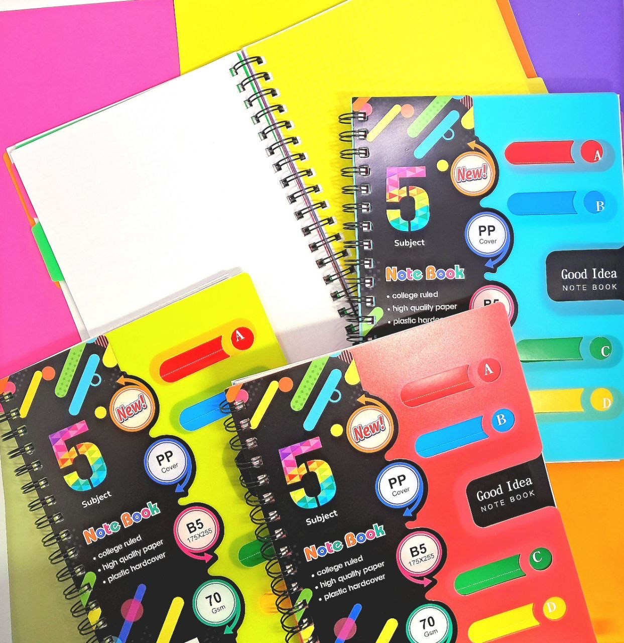 Блокнот В5 пластикова обкладинка, на спіралі, фото 1