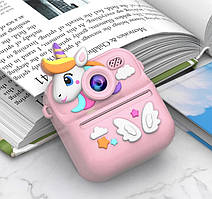 Дитяча міні-камера S1 з миттєвим друком Рожевий Єдиноріг