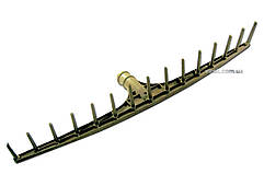 Граблі без ручки пластмасові 15 зубів - 74см [10]