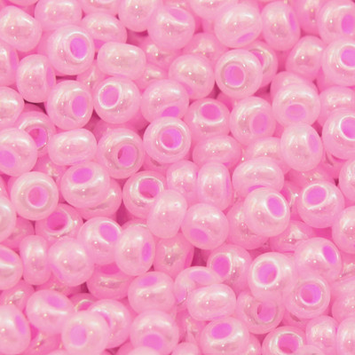 Бісер 37175 Чеський Preciosa 10/0, Алебастр AL, Рожевий, Круглий, 50 г, фото 1
