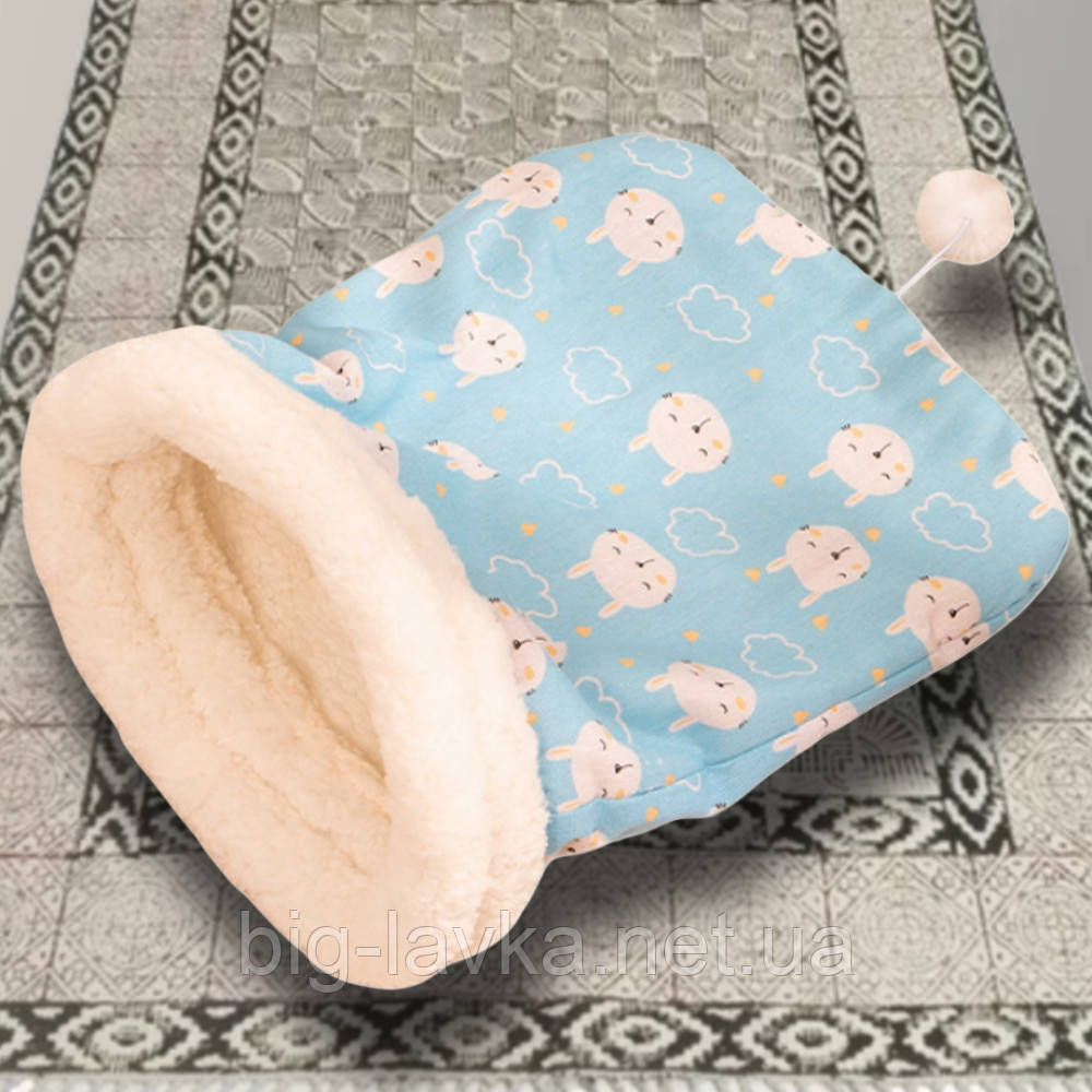 Лежак норка  Синій, фото 1