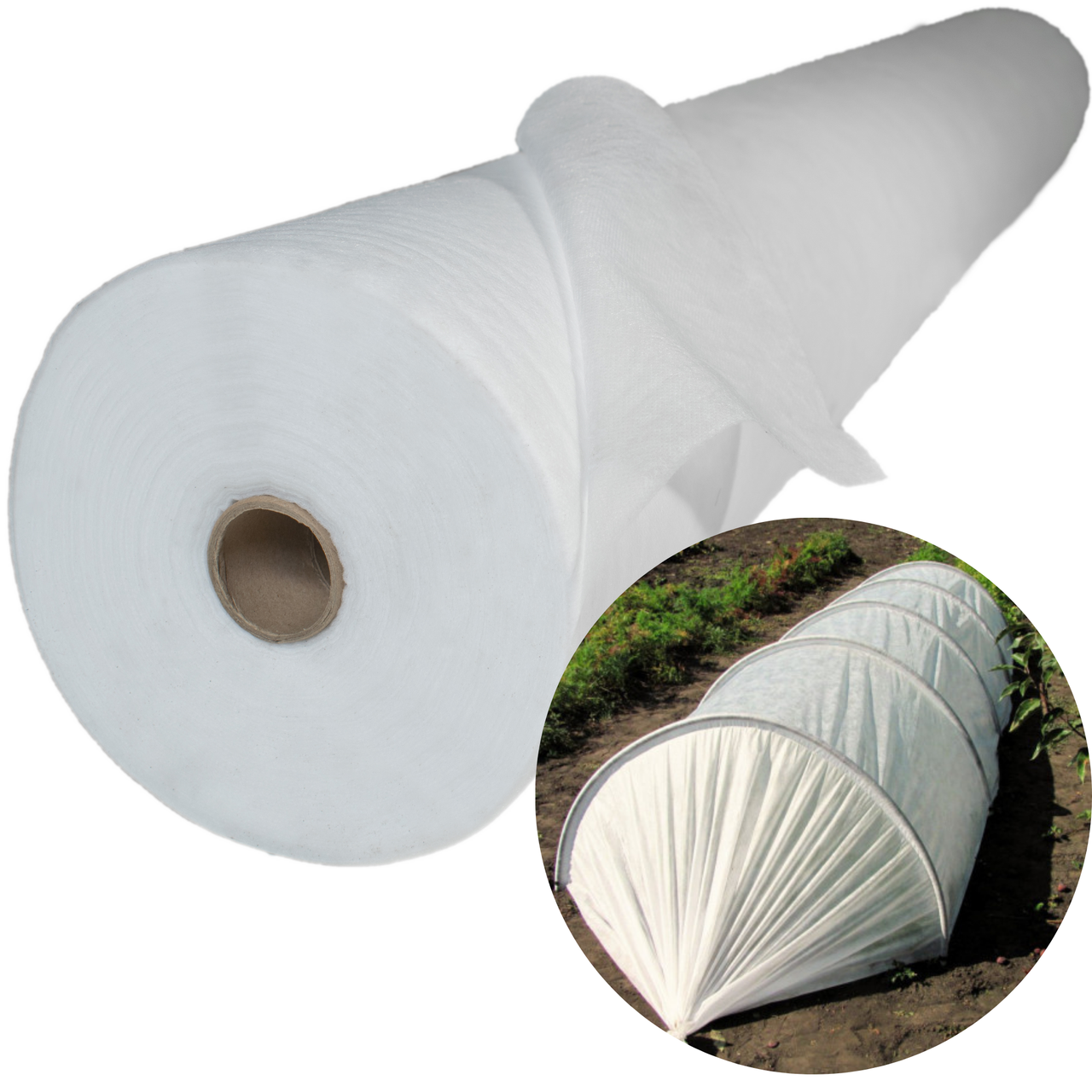 Агроволокно 40 г/м2 біле 1.6 х 100 м "АгроКремінь" покривний спанбонд, фото 1