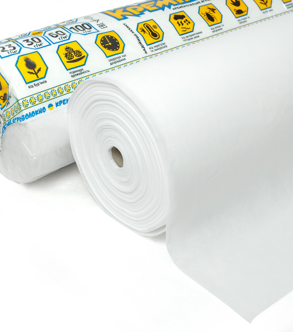 Агроволокно 30 г/м2 3.2 х 100 м біле "АгроКремінь" агроволокно для полуниці, фото 1