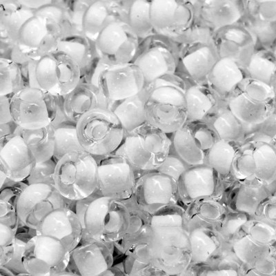 Бісер 38302 Чеський Preciosa 10/0, Прозорий Забарвлення з Середини CTC, Білий, Круглий, 50 г, фото 1