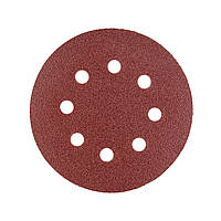 Шліфувальний круг Polax на липучці самозачіпній 125 мм, К80, з отворами (54-215)