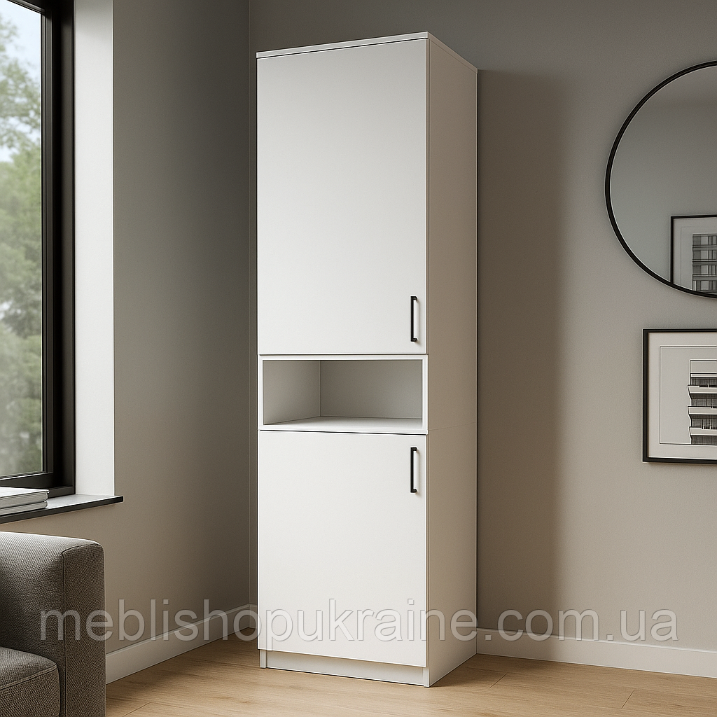 Шафа комбінована зі штангою та полицями. Шир 60 см., фото 1