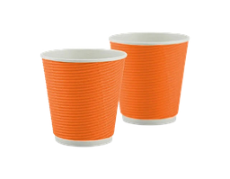Стакан гофрований 110 мл (помаранчевий), КР-60, 25 шт
