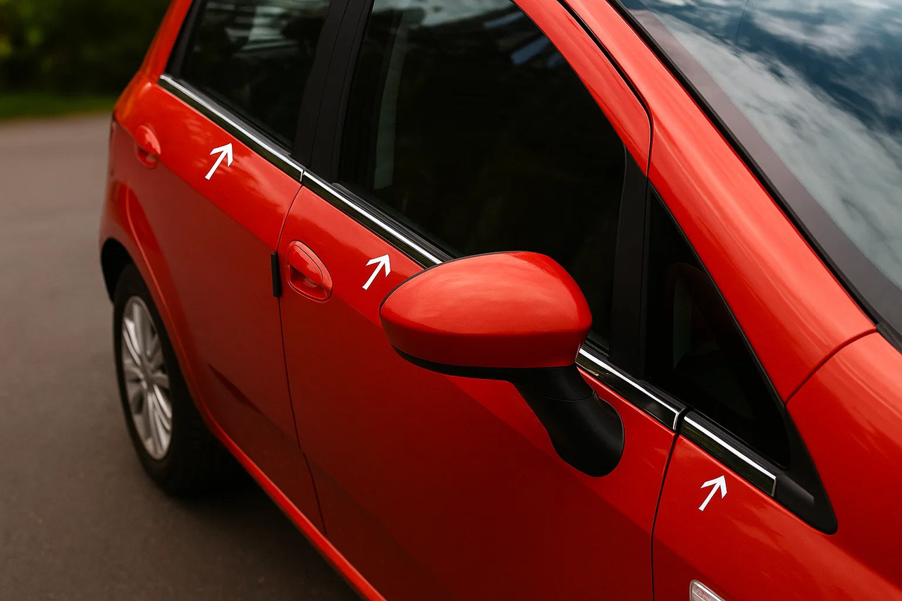 Окантовка стекол (6 шт, нерж) для Nissan Micra K12 2003-2010 рр від VLF комп., фото 1