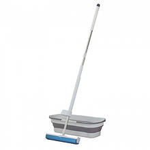 Швабра зі складаним відром, 12 л/Швабра стрічка/ Самовіджимна швабра/Набір для прибирання