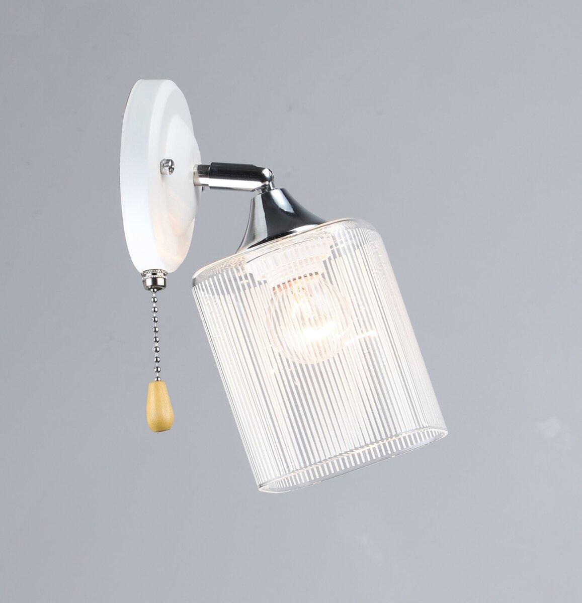 Бра N6605/1W Білий + Хром