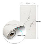 Шпалери на самоклейці 2800х500х1,5мм Білий мармур (D) SW-00001504, фото 3