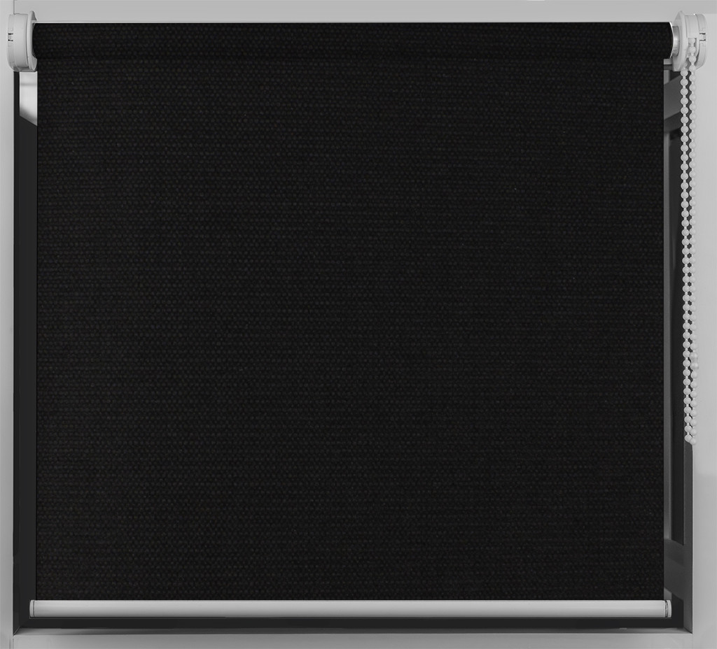Тканинний ролет Блекаут Luna Чорний Blackout (рулона штора блекаут, чорна)