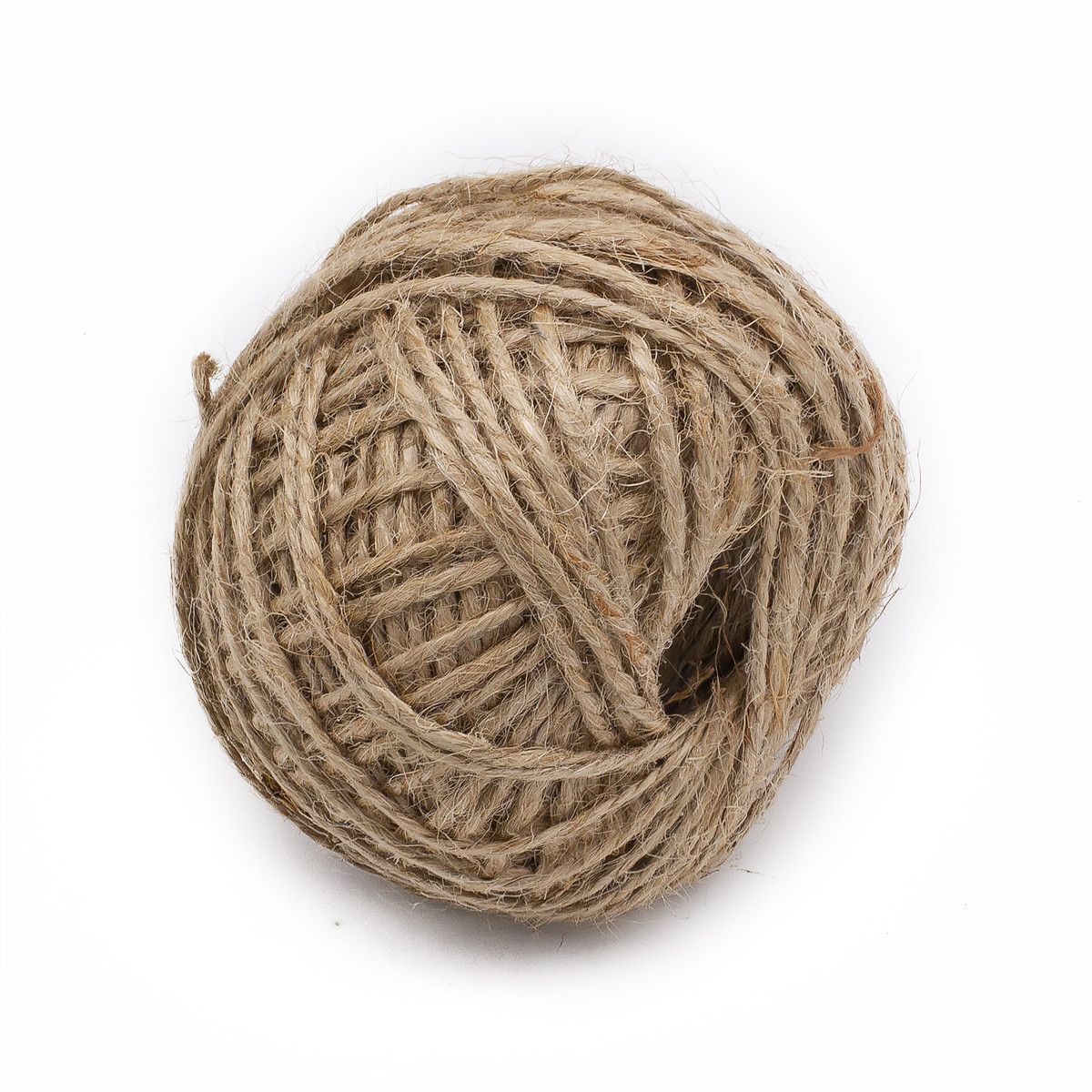 Мотузка Декоративна, Джутовий Прядив'яний Шнур, Натуральний, 1.5 мм, близько 40м/котушка, фото 1