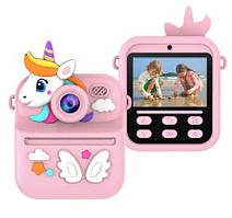 Дитяча міні-камера S1 з миттєвим друком Рожевий Єдиноріг