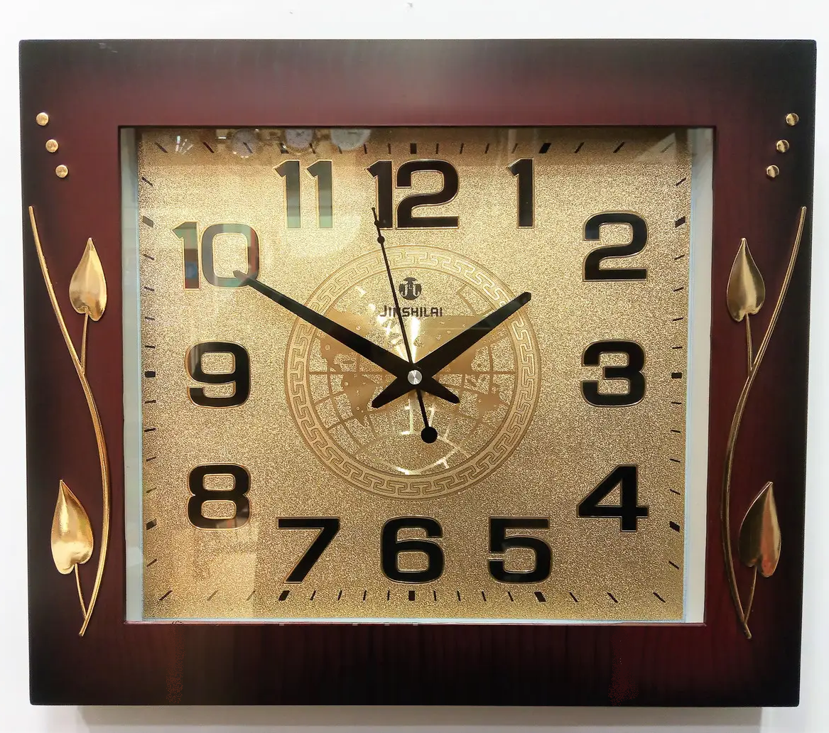 Настінний годинник Класика-65 Золото Прямокутний (41х35 cм)