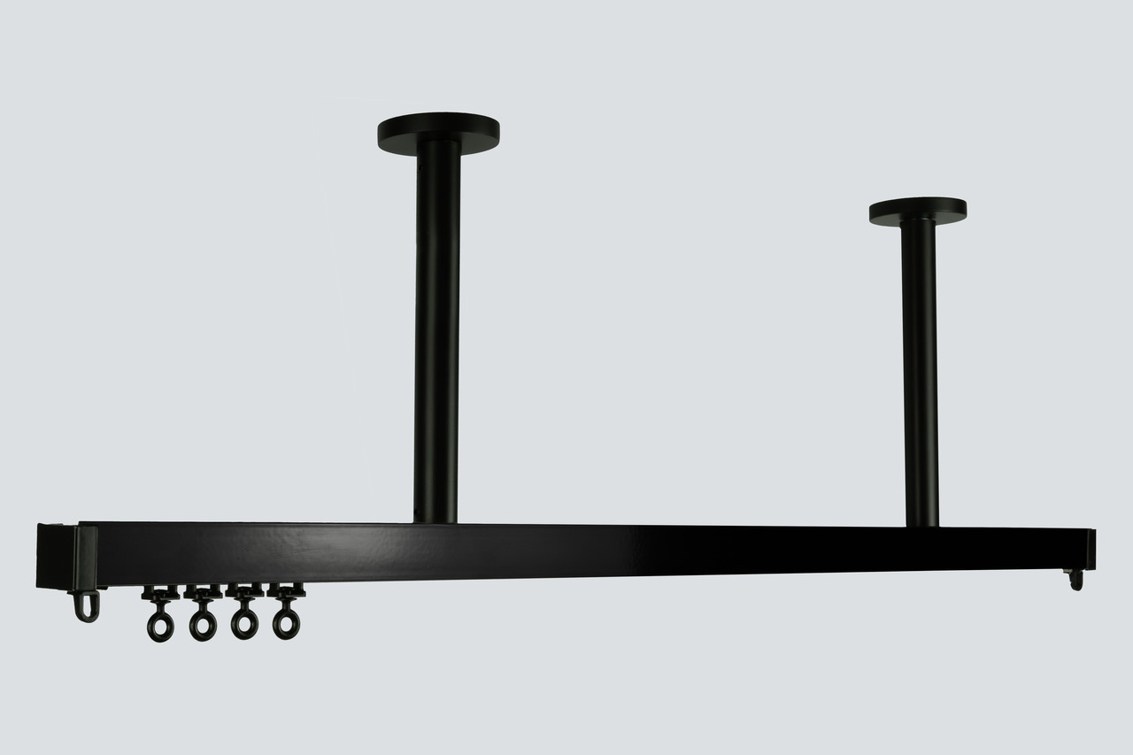 Арін карниз для штор з відступом від стелі  5см до 100см, чорний